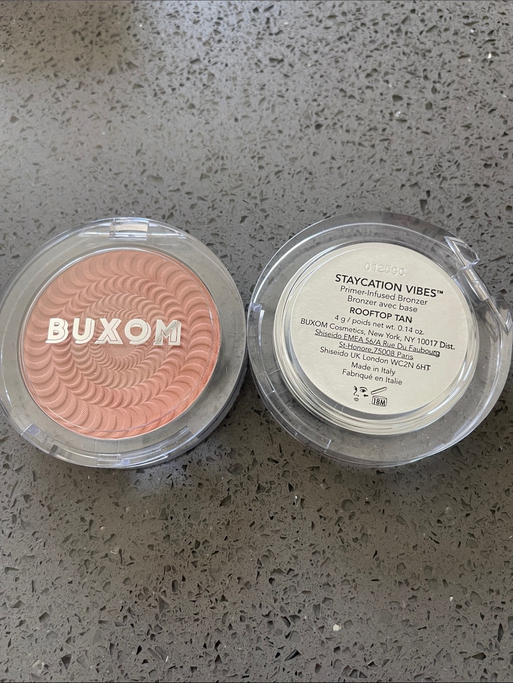 ❤️NEW!!!❤️ Buxom Cosmetics Staycation Vibes Primer-Infused Bronzer. Rooftop Tan.